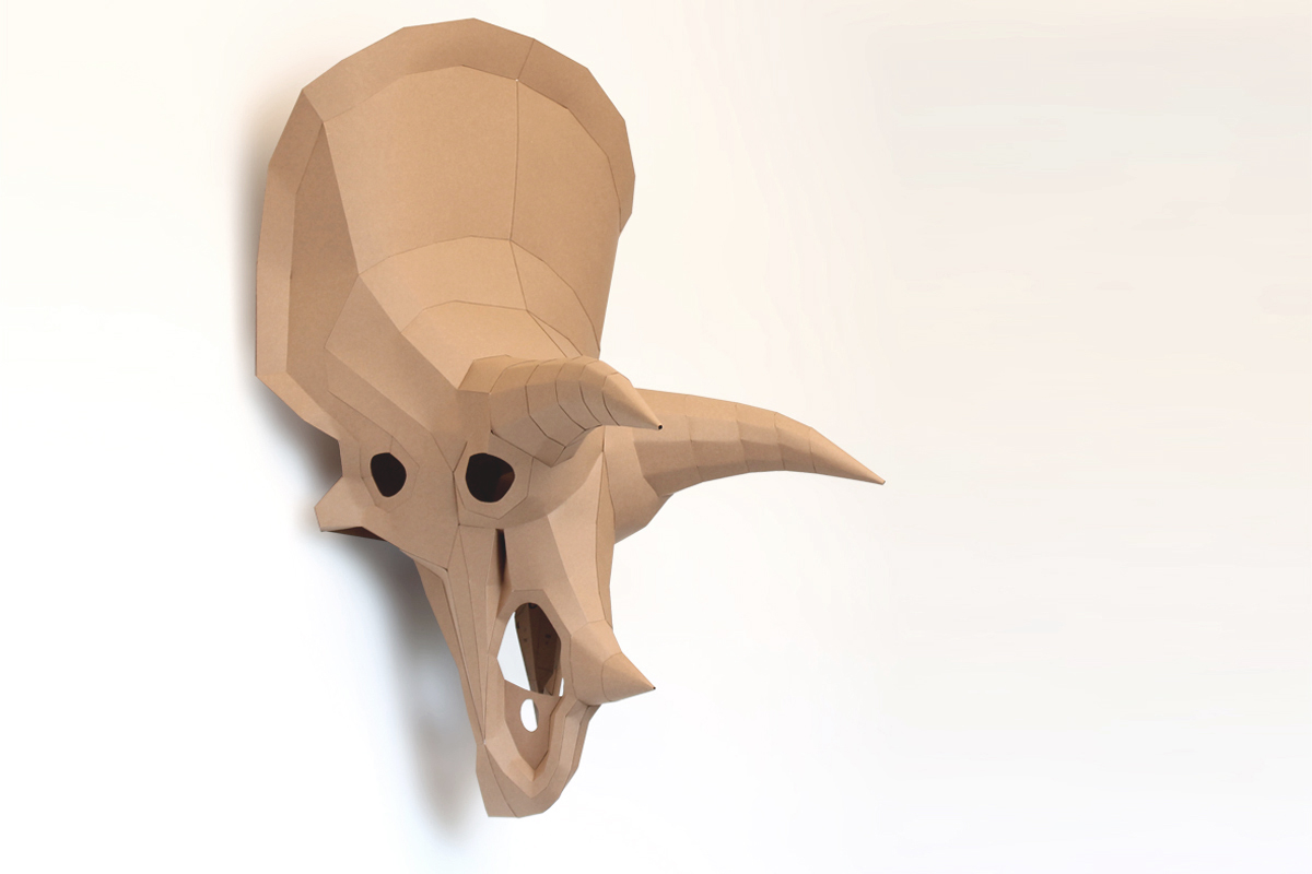 Triceratops aus Papier